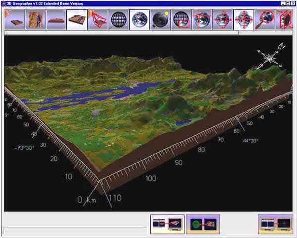 3D Geographer interface